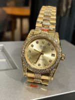 Rolex Datejust Imported Movement 316LSteel 31mm Women Gold Dial Watch